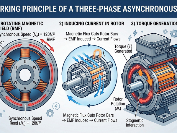 The working principle of three phase asynchronous motor